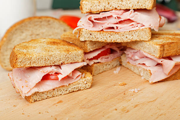 Homemade sandwiches XXXL stock photo