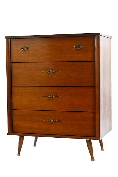 istock Three quarter view of an old four drawer dresser 175228063