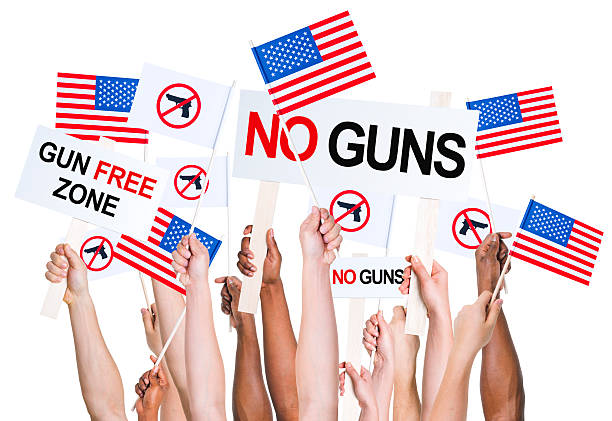 оружие запрещено. - gun free zone sign стоковые фото и изображения