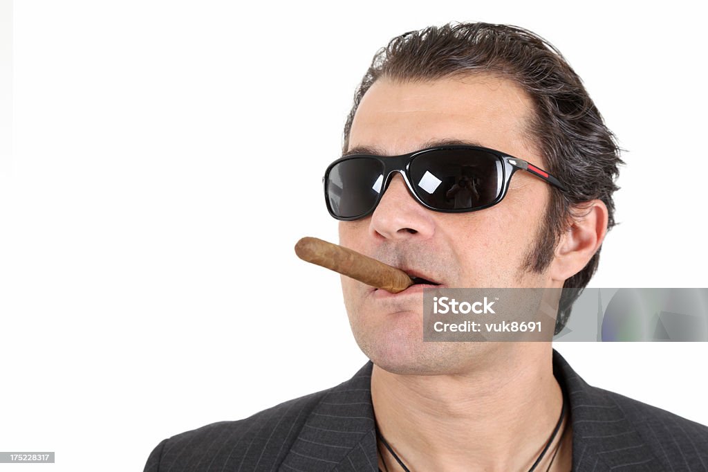 Guy mit Zigarre - Lizenzfrei 40-44 Jahre Stock-Foto