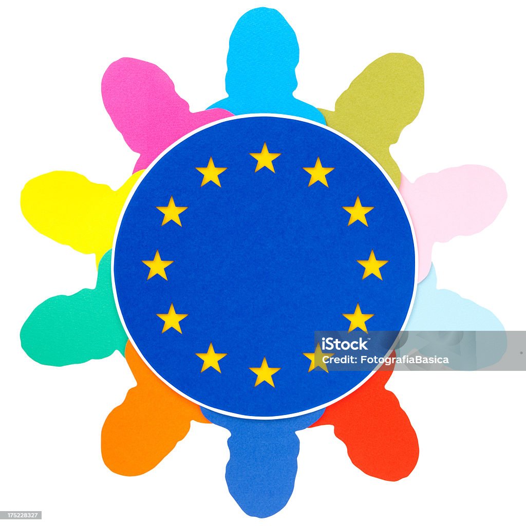 Donne europee cerchio - Illustrazione stock royalty-free di A forma di stella