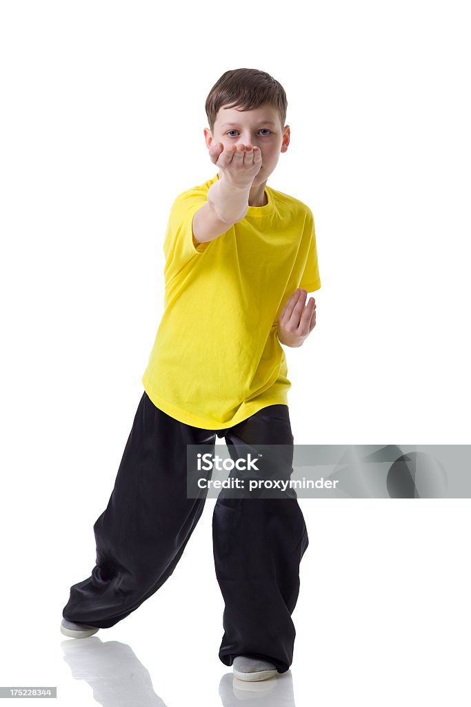 Kung Fu lucha posición - Foto de stock de En guardia libre de derechos