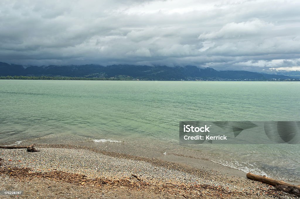 Blick auf Österreich über Lake Constance - Lizenzfrei Alpen Stock-Foto