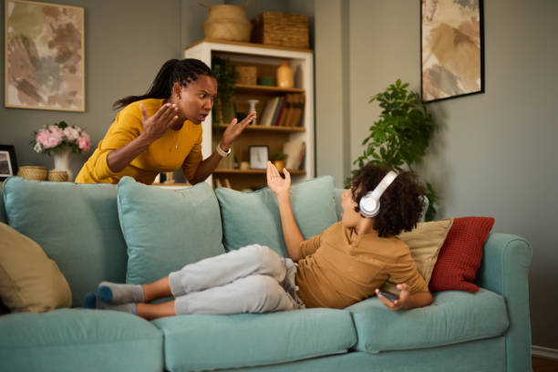 istock Family problems-teenage mobile phone addiction 1752288489