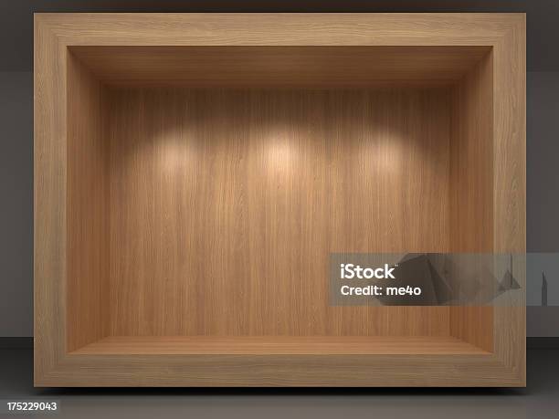 3 D Aus Vitrine Stockfoto und mehr Bilder von Holz - Holz, Wand, Schachtel