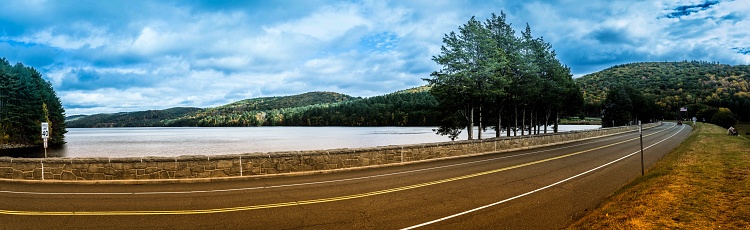 Panoramic shots of the Saville Dam in the Fall