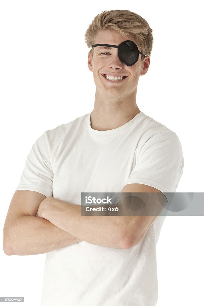 Homem com eye patch - Foto de stock de 18-19 Anos royalty-free