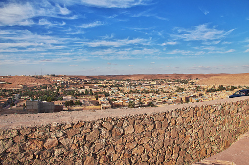 The view on Ghardaia city in Sahara desert, Algeria