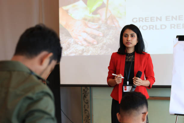 istock Presentation Given By Businesswoman At Conference 1752302892