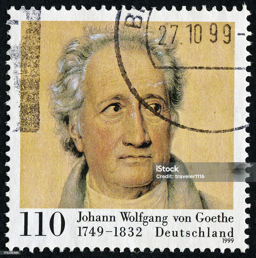 Johann Wolfgang Von Goethe pieczęć - Zbiór zdjęć royalty-free (Bliskie zbliżenie)
