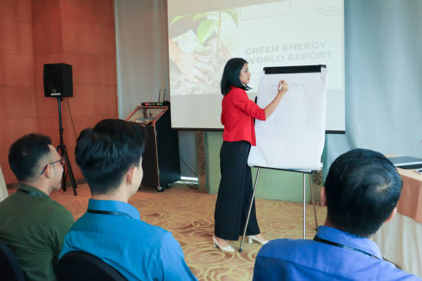 Presentation Given By Businesswoman At Conference
