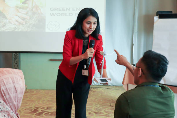 istock Presentation Given By Businesswoman At Conference 1752304089