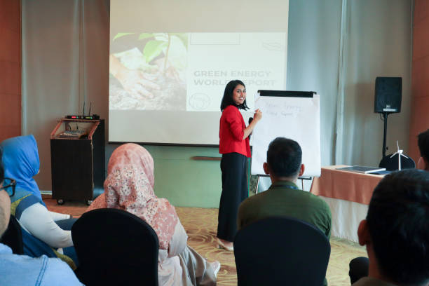 istock Presentation Given By Businesswoman At Conference 1752304136