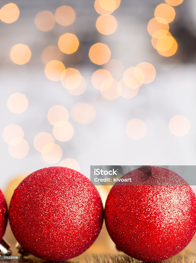 Decoração de Natal com luzes de fundo defocused - Foto de stock de Abstrato royalty-free