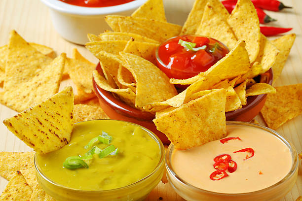 istock Mix of dips with nachos 175231624