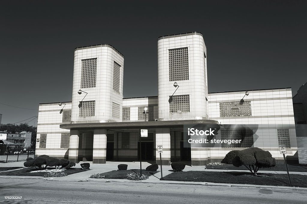 Art Deco Symbol-Kirche im Grand Boulevard, Chicago - Lizenzfrei Chicago - Illinois Stock-Foto