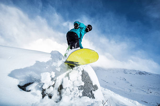 snowboarder - motivation passion cold inspiration fotografías e imágenes de stock