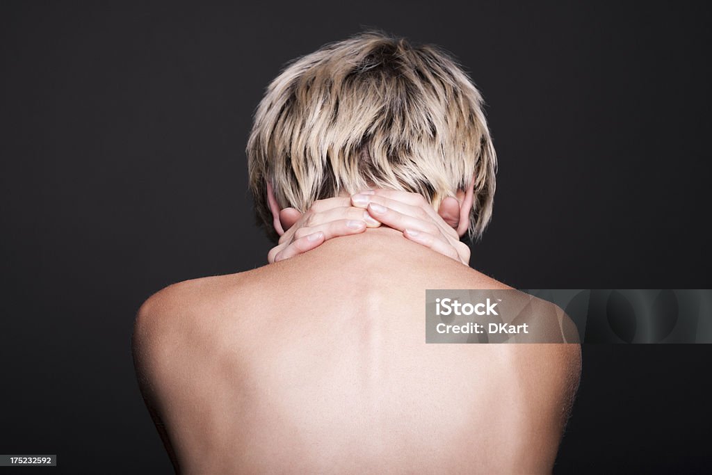 Ostry ból w szyi u młodych kobiet. - Zbiór zdjęć royalty-free (Anatomia człowieka)