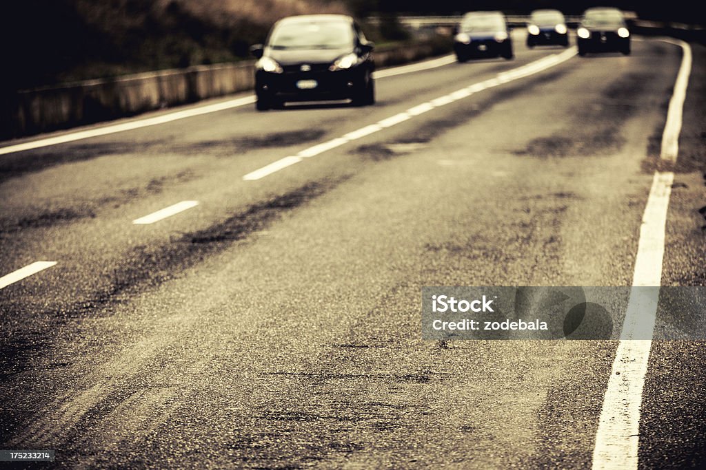 Autos auf der Autobahn-Verkehr - Lizenzfrei Mehrspurige Strecke Stock-Foto