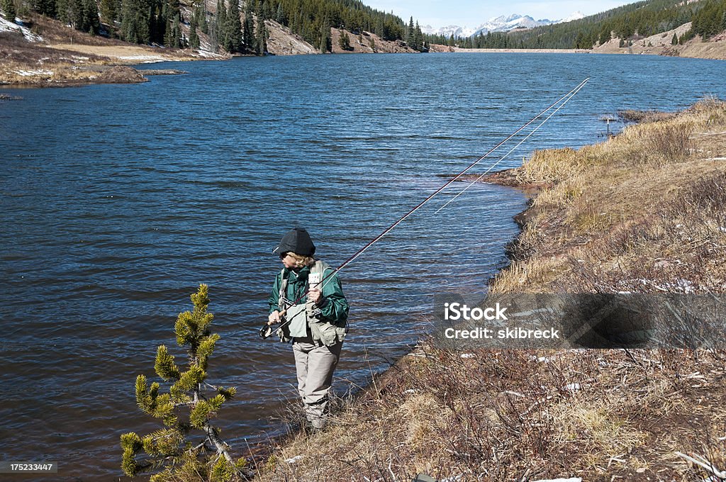 Pêche à la mouche en hiver - Photo de Activité libre de droits