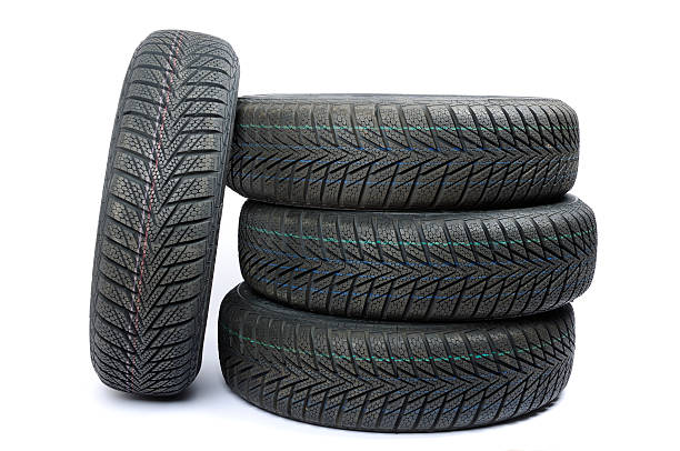 istock Winter tire isolated on white background 175233482