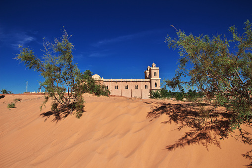 The church in the Sahara desert in Africa