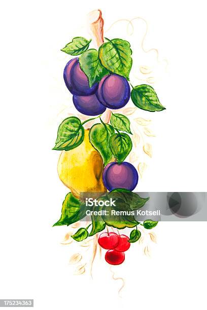 Vetores de Pintura De Frutas e mais imagens de Alimentação Saudável - Alimentação Saudável, Amarelo, Ameixa - Fruta