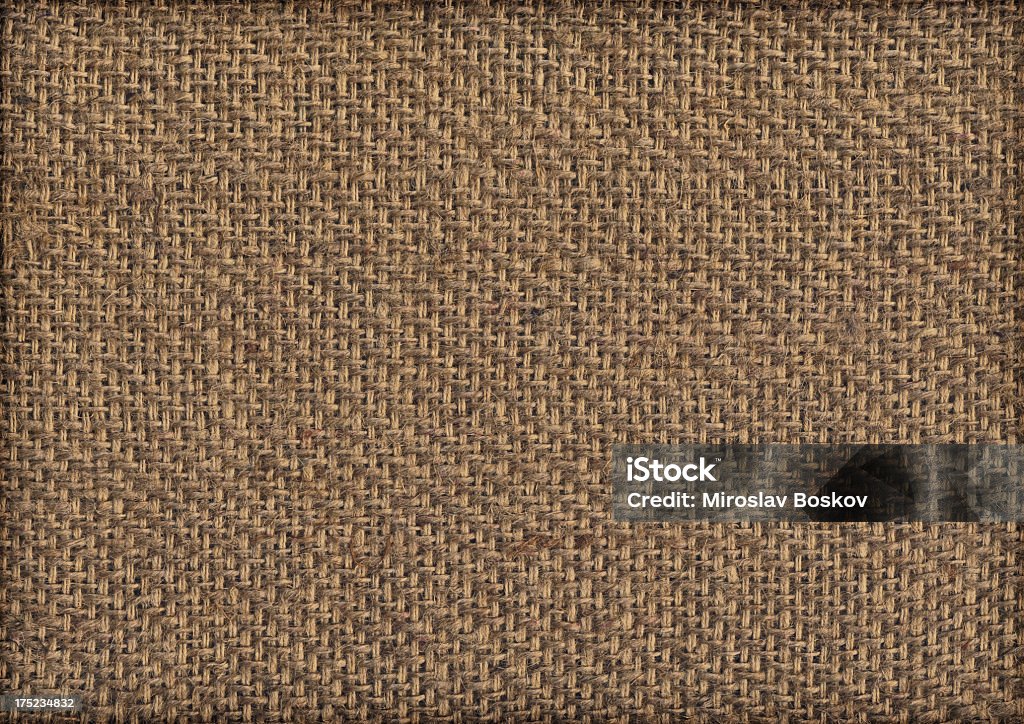 Ad alta risoluzione tela di iuta grana grossa Vignettatura Grunge Texture - Foto stock royalty-free di Composizione orizzontale