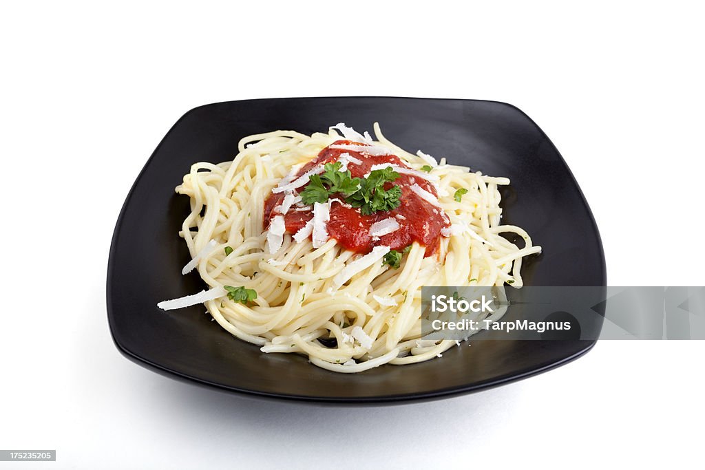 Spaghetti i Sos pomidorowy - Zbiór zdjęć royalty-free (Bez ludzi)