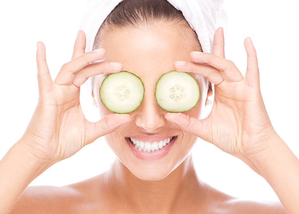 istock Facial skin care with cucumber 175235223