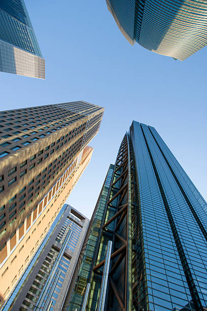 istock Skyscrapers grew in low-angle, diagonally. 175235258