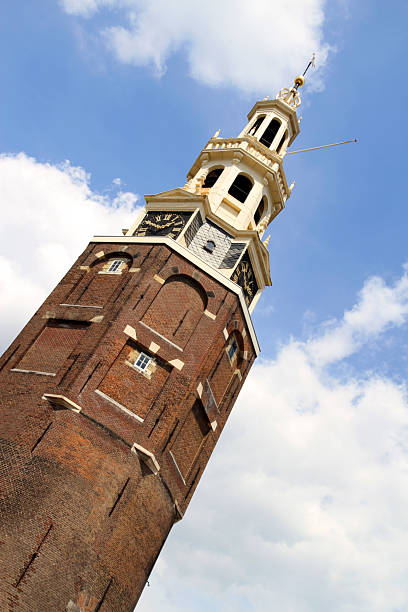 кирпич башня - montelbaan tower стоковые фото и изображения