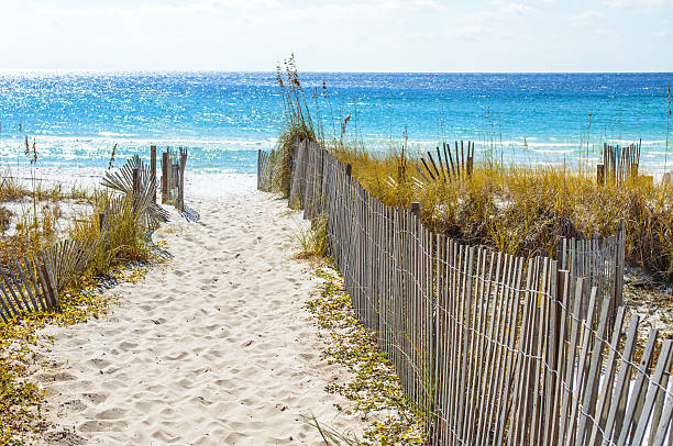 Beautiful beach on Gulf Shore stock photo