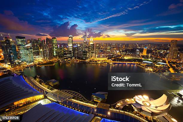 Photo libre de droit de Panorama De Singapour banque d'images et plus d'images libres de droit de Architecture - Architecture, Centre-ville, Esplanade Theatre