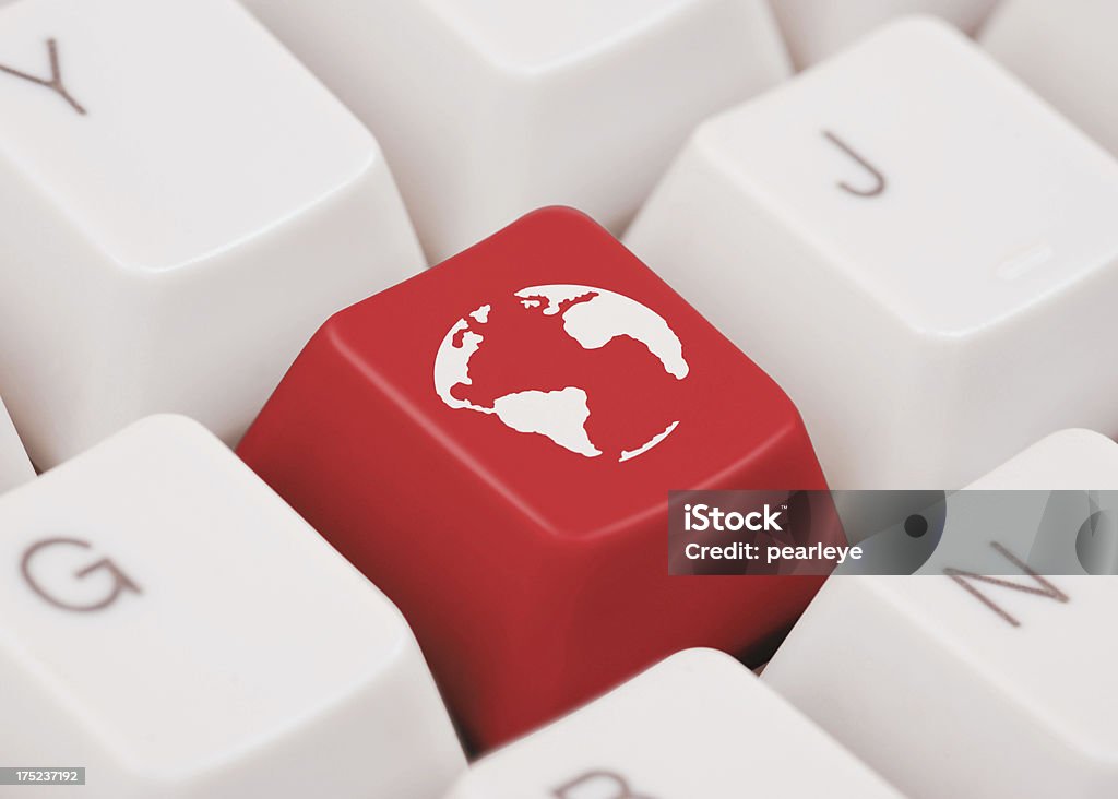 doomsday Earth icon on computer key for the 2012 phenomenon 2012 Stock Photo