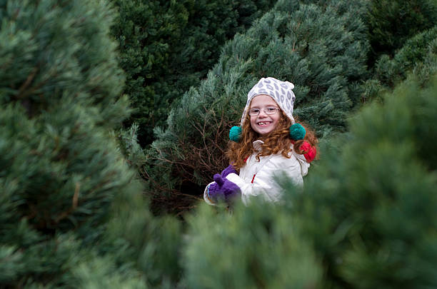 istock Smiling among the christmas trees 175237234