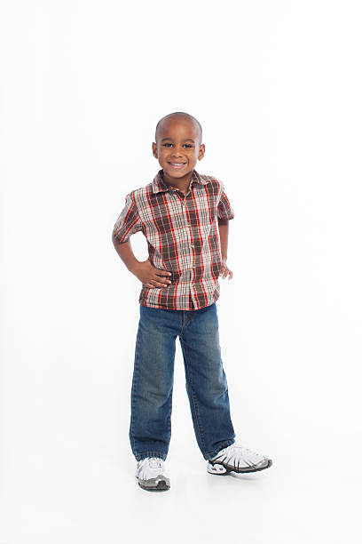 istock Cute African American boy standing and smiling. 175239776