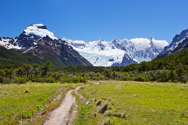 istock Haking path between tall mountains near Cerro Torre, Argentinian Patagonia 175239819