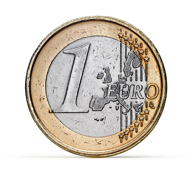 istock Damaged Euro coin (+clipping path) 175239851