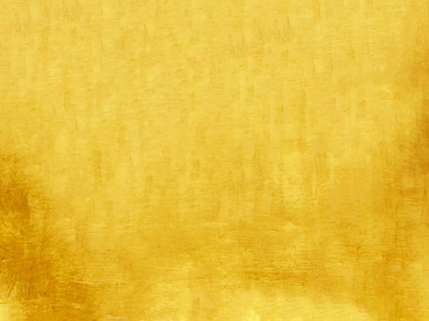 istock Old glod metal wall background or texture and shadow. 1752398515
