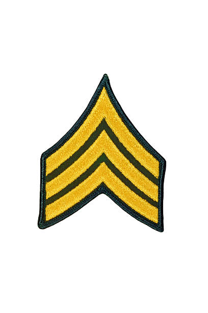 us army sergeant rang aufnäher - rank military patch insignia stock-fotos und bilder