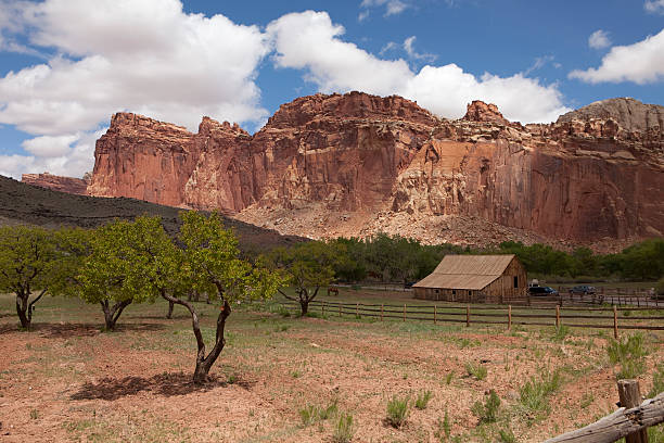 istock Mormon barn and orchard in Capitol Reef National Park 175240801