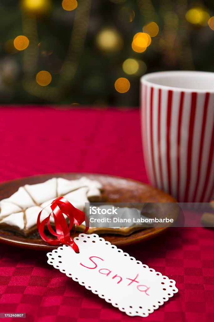 Os Cookies e Chocolate quente de Santa - Royalty-free Bolacha Foto de stock