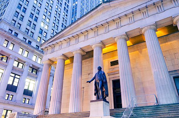 istock Low angle view of George Washington statue at Federal Hall 175240905
