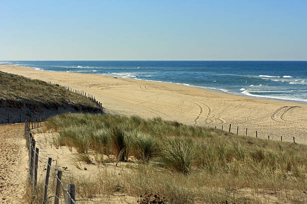 cote d'argent-playa de mimizan playa - mimizan fotografías e imágenes de stock