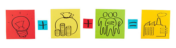 istock Concept of production start-up. Colored paper sheets. 175241299