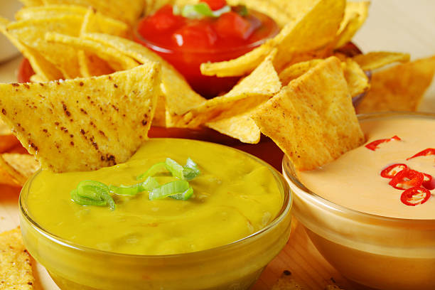 istock Mix of dips with nachos 175241644