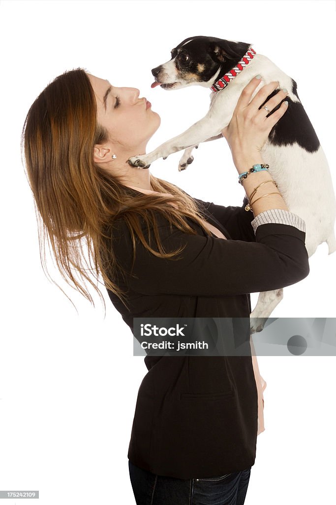 Женщина с собакой - Стоковые фото Питомцы роялти-фри