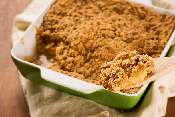 istock Scoop of Apple Crisp or Apple Crumble 175242538