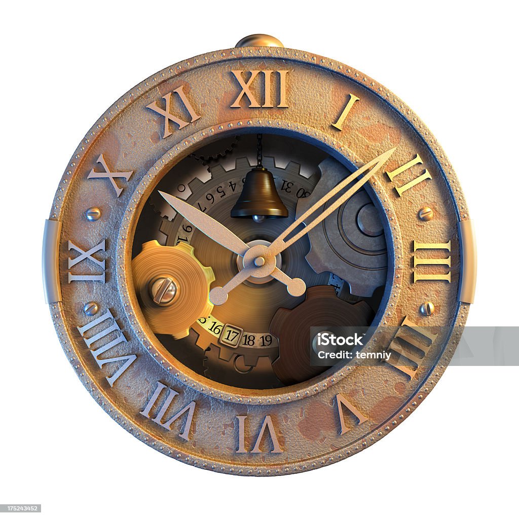 Antiguo reloj - Foto de stock de Maquinaria libre de derechos